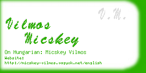 vilmos micskey business card